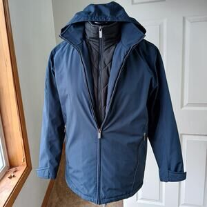 Weatherproof Ultra Tech Removable Hood Fleece Lined Jacket S windbreaker coat